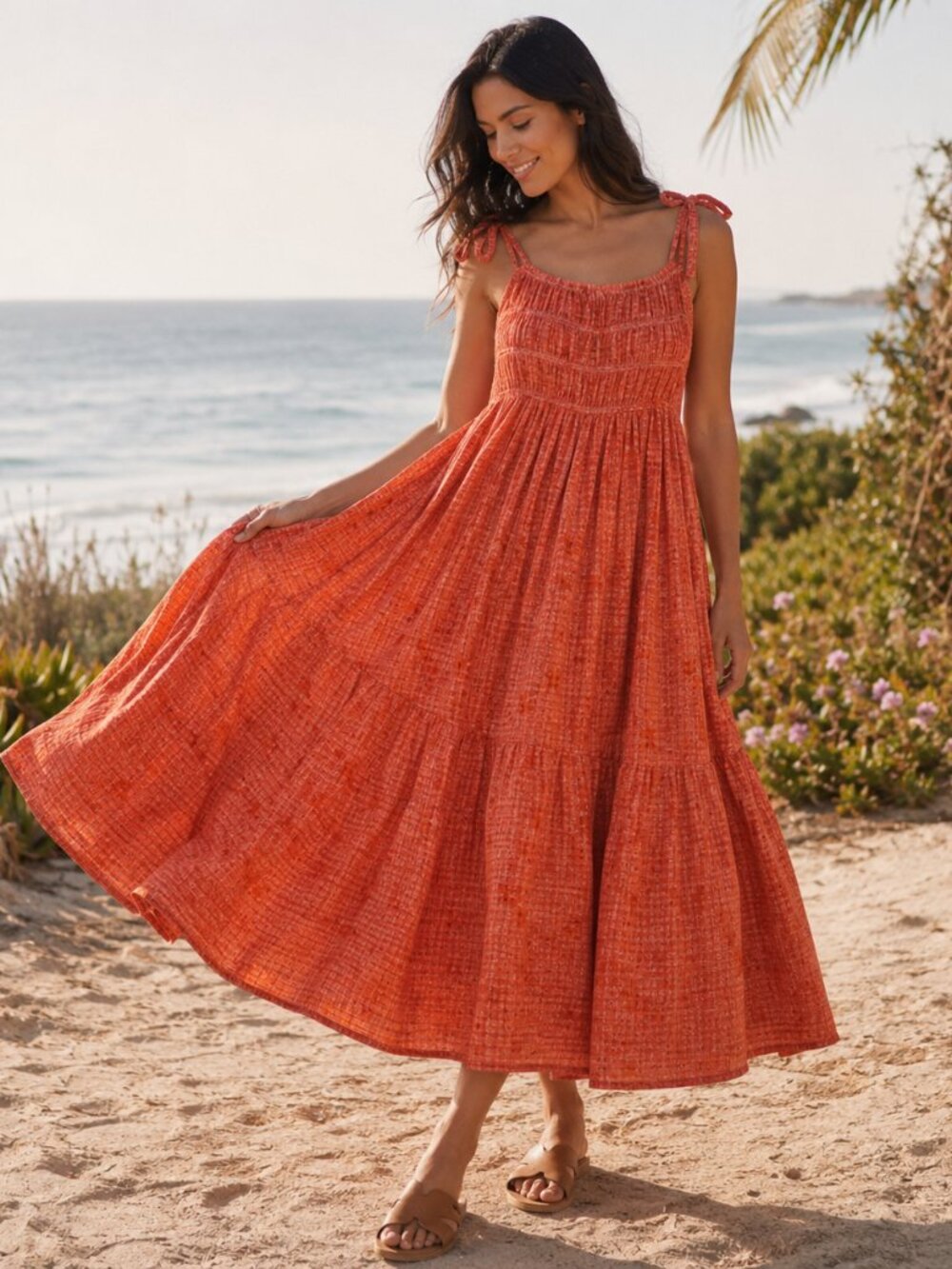 Free People Azure Gauze Cotton Maxi Dress